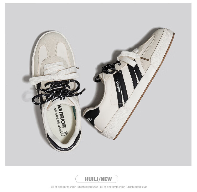 Warrior Casual Training Shoes Flat Sole Slimming Women's Shoes Versatile Soft Sole Sneakers 572 Dark Brown Gray Beige Size 37 21