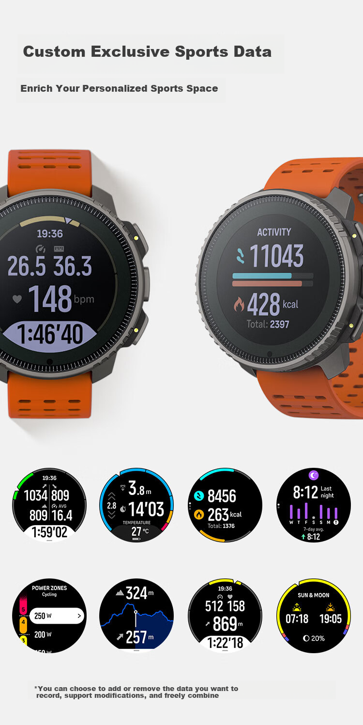 SUUNTO Vertical Outdoor Adventure Mountaineering Hiking Heart Rate Blood Oxygen Sports Smartwatch Titanium Alloy Tundra Green 10