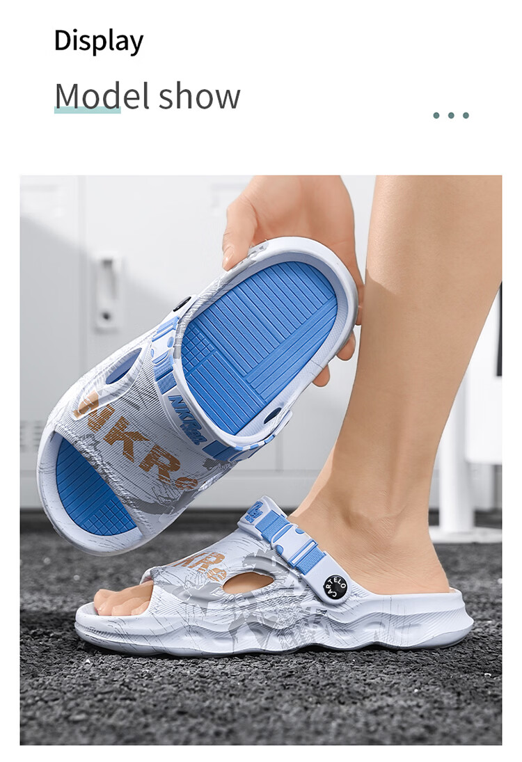 CARTELO Men's Summer Dual-Use Breathable Beach Slippers Sports Casual Soft Sole Sandals 10