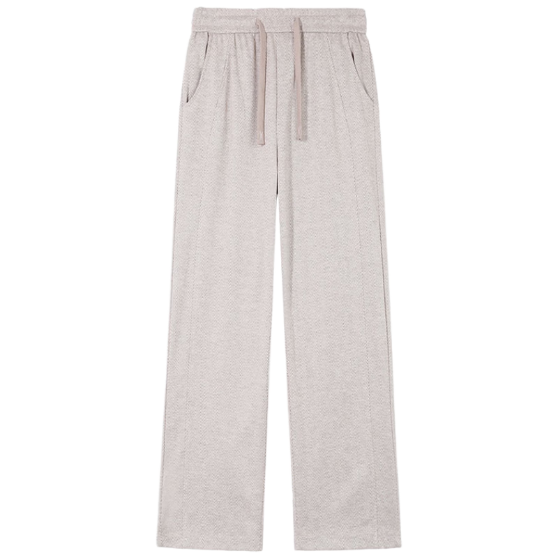 La Chapelle Women's Straight Casual Pants Spring Summer New Loose Slim Wide Leg Trousers Petite Height Enhancing Long Pants Dark Gray 2XL