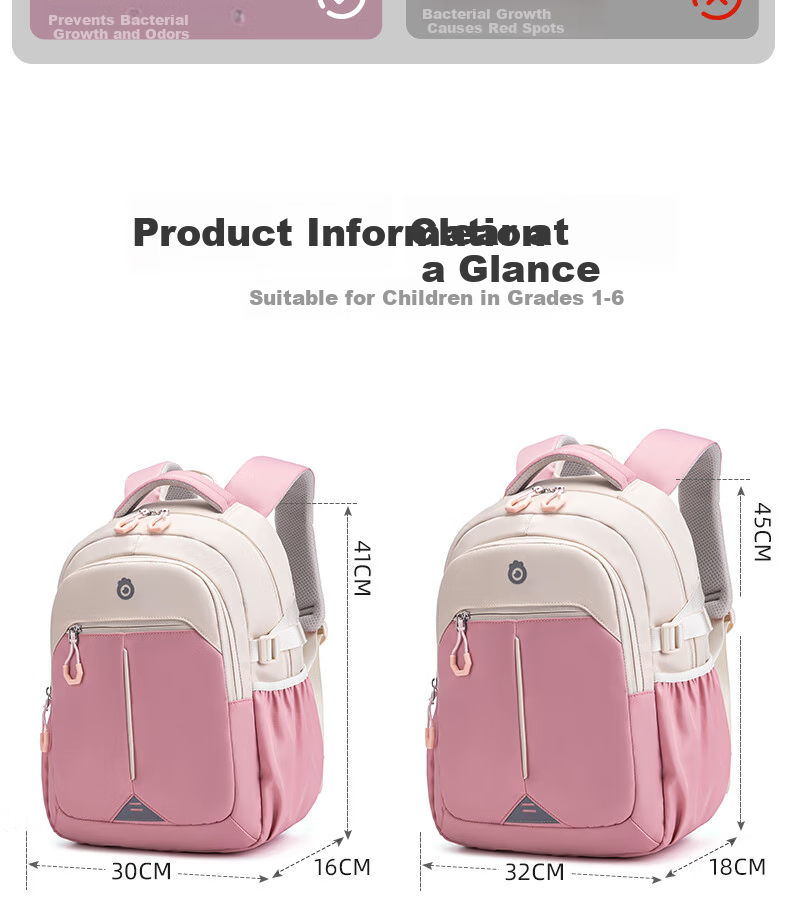 Future Star Elementary School Backpack for Grades 1-3, Lightweight Large Capacity Ergonomic Shoulder Bag for Girls, Light Blue Small Size 5
