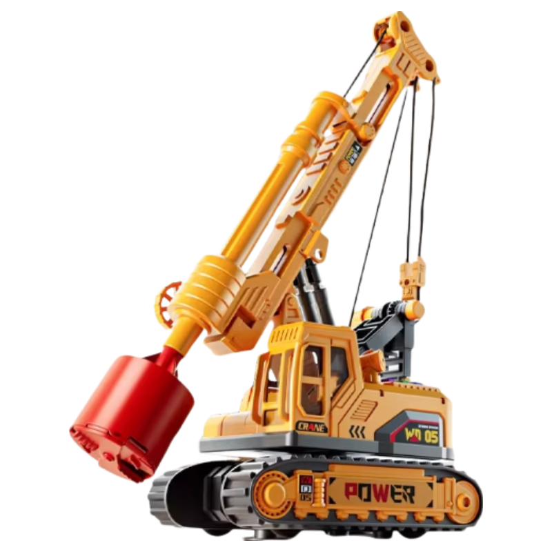 Mabao Twin Children's Day Piling Machine Toy Spiral Drill Earth Hole Excavator Large Model for Boys