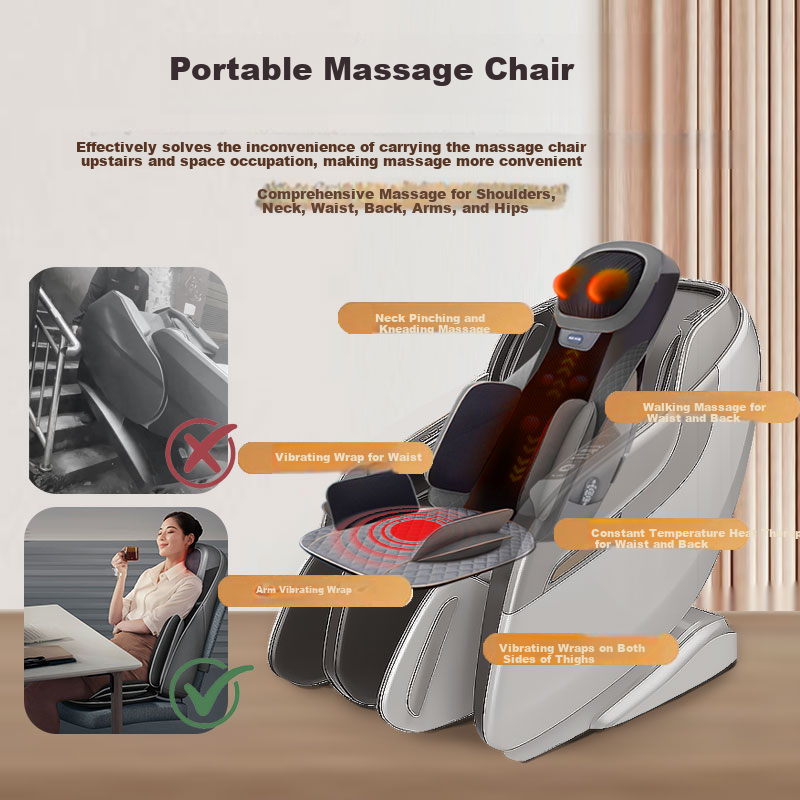 AUX 12D-K500 Massage Cushion Seat Pad Neck Massager Shoulder Waist Back Straight Rail Massager Gift for Parents and Girlfriend Birthday Holiday