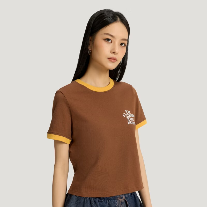 Adidas Originals Women's OG W TEE SS 2 Short Sleeve T-Shirt KT3061 Dark Brown M 1