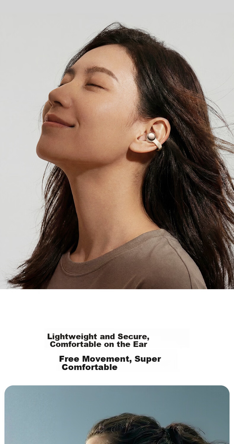 MOVA TPEAK Clip Pro Clip-On Earphones Wireless Bluetooth Cloud Sensor C Bridge AI Assistant Real-Time Translation Star Gold Luxury High-End Gift for Men and Women 7