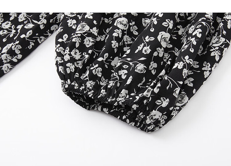 Demana Vintage Floral Lady Summer Elegant Round Neck Waist-Cinching Shoulder Belt Slim Fit Dress for Women 10