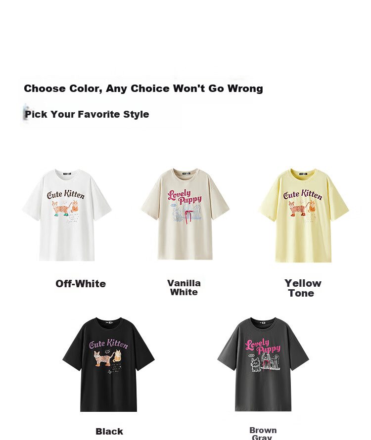 Semir Women's Short-Sleeve T-Shirt with Cute Pet Print, Moisture-Wicking Quick-Dry Pullover Top 109325100005 24