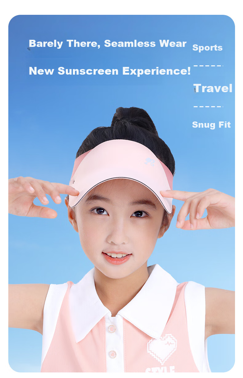 Barbie Children's Summer Sun Hat Baby Sunshade Hat Girls Anti-UV Korean Style Seamless Lightweight Hat 3