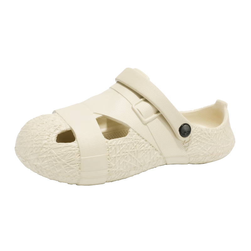California Bulls Men's Premium Spring Summer Outdoor Hiking Breathable Toe-Covered Sandals Khaki Size 41