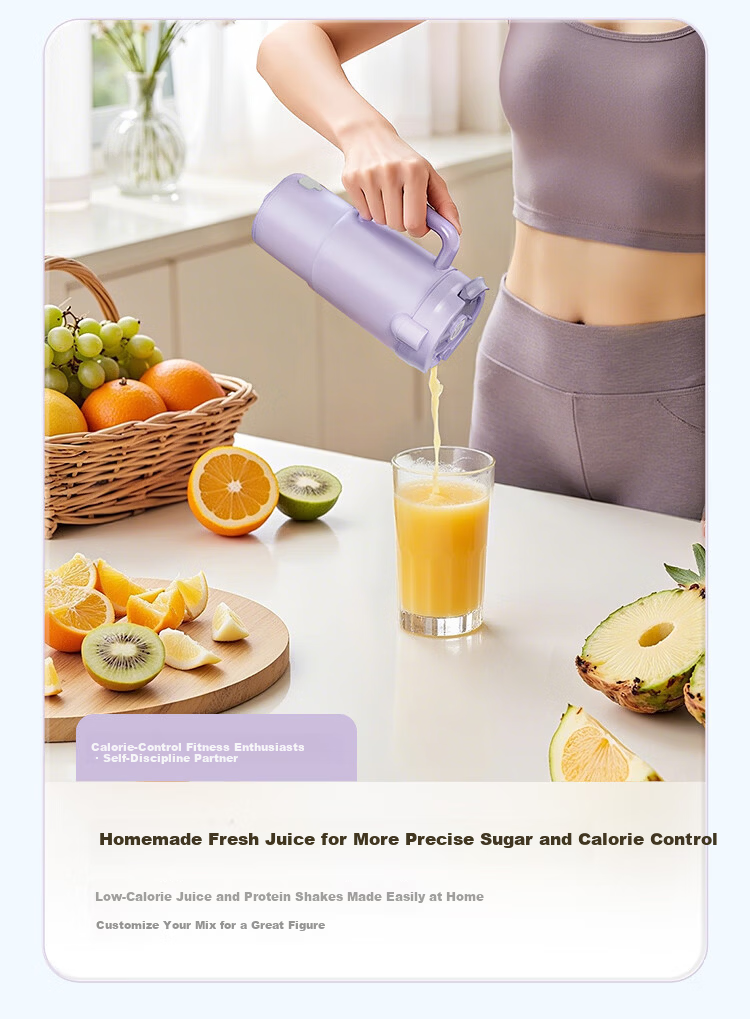 DAEWOO Mini Soy Milk Maker for 1-2 People Fully Automatic No-Cook No-Filter Household Blender Portable Electric Kettle Juicer SM25 Purple 9