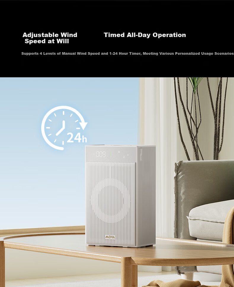 Mova Multifunctional Desktop Air Purifier Odor Removal Sterilization Allergy Relief Home Compact Speaker Aromatherapy Rechargeable 4-in-1 Purifier Zeno Z10 12