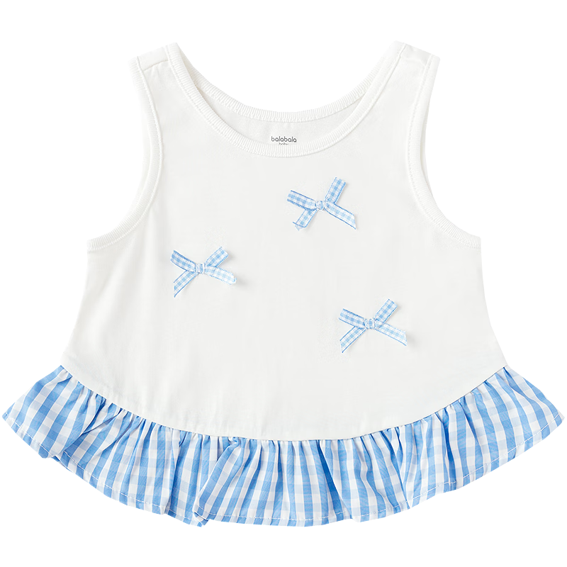 Balabala Girls' Vest 2026 New Summer Pure Cotton Sleeveless Children's Top Baby T-Shirt Fashionable Infant
