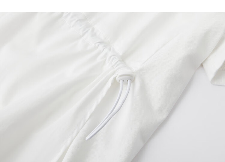 Demana [Cool Feeling Sorona] Summer Simple Round Neck Drawstring Asymmetric Hem Loose Slim T-Shirt for Women Premium Quality 13