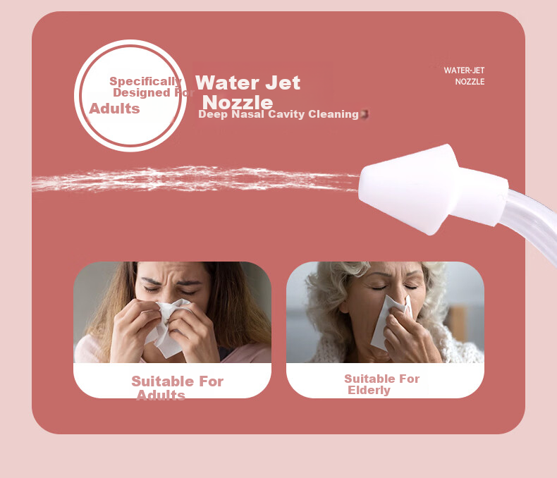 BILESHI Electric Oral Irrigator and Nasal Washer for Adults and Children, Sinusitis Relief Nasal Spray, Home Nasal Cleaner, Nasal Congestion Relief Device, Gift for Men and Women Valentine's Day 9