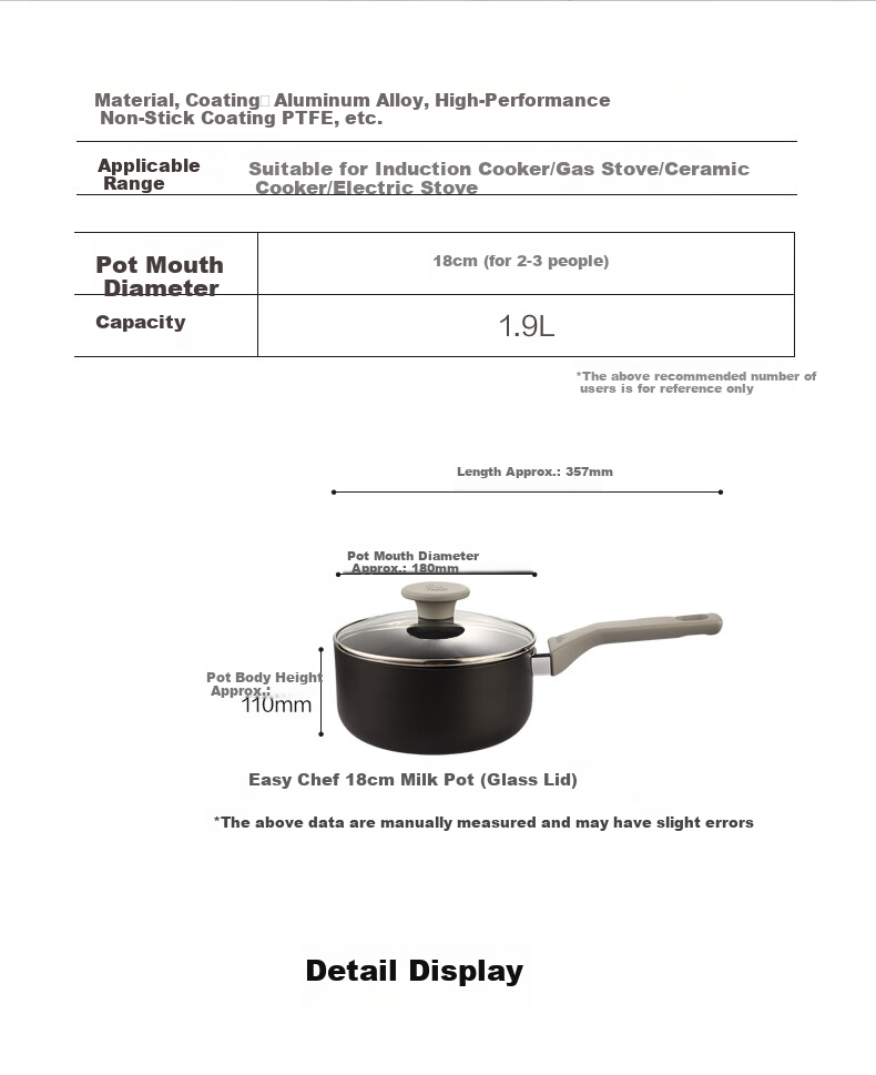Fissler Easy Kitchen 18cm Non-Stick Milk Pot with Strainer Household Baby Food and Instant Noodle Pot 8