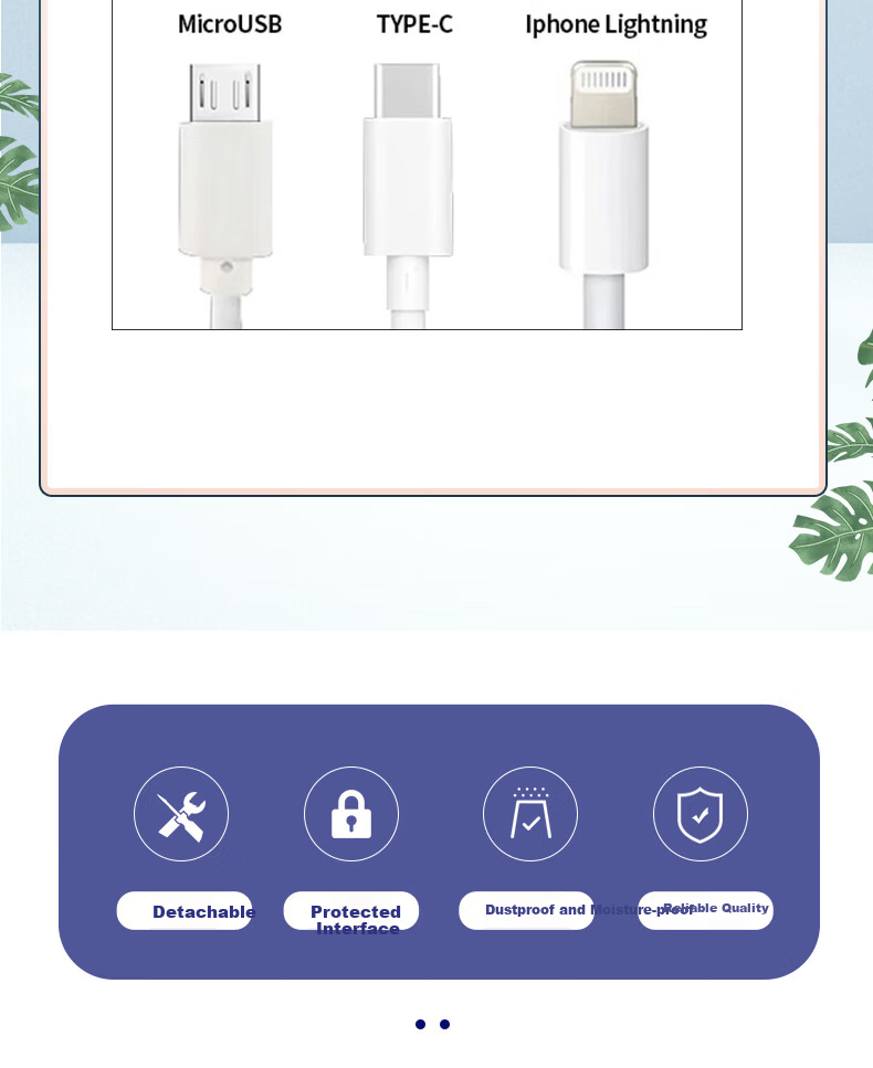 Hengrui Stone Apple Android Type-C Dust Plug Male Connector Cap Dustproof Moisture-Proof Protective Cover Anti-Lost with Leather Case White Set of 3 3