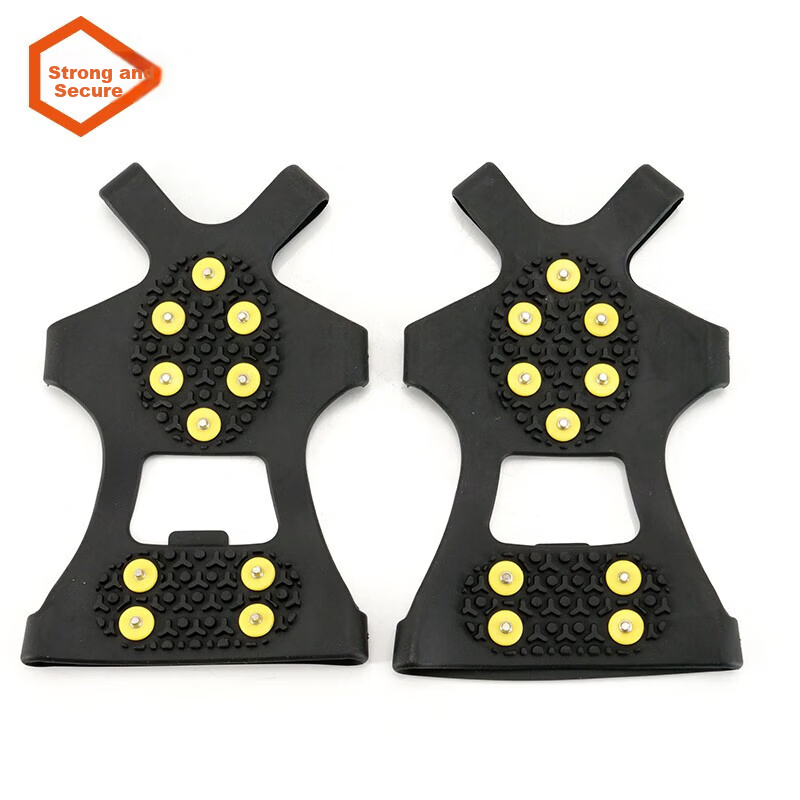 KINCOOL KCzy-521 Anti-Slip Shoe Covers Safety Ice Claws Outdoor Snow and Ice Anti-Slip Shoe Covers with 10 Spikes Size L (Shoe Size 40-43)