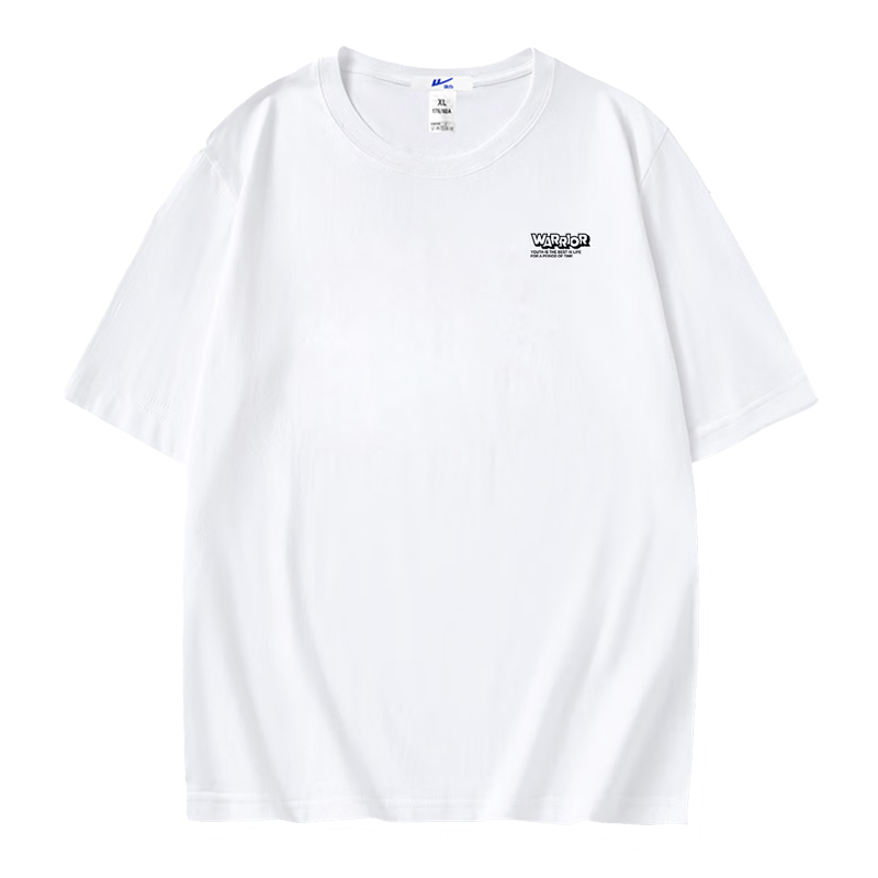 Warrior Pure Cotton Men's Summer Quick-Dry Short Sleeve T-Shirt Running Fitness Crew Neck Loose Casual Breathable Durable Men's Wear