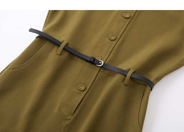 Demana Elegant Urban Summer Simple Style Raglan Sleeve Slim Waist Trench Coat Dress for Women High-End Feel 16