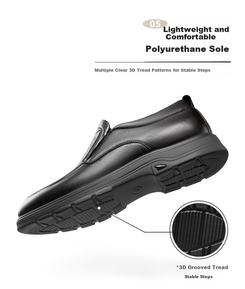 Connai Men's Youth Business Casual Leather Shoes Comfortable Driving Slip-On Low-Top Shoes Black Size 40 12