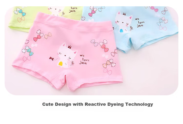 9i9 Kids Girls Boxer Briefs Children's Four-Point Shorts Baby Cotton A-Class F7 Cat Pattern 5-Pack L 10