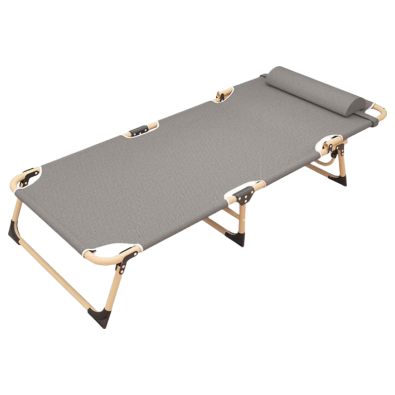 DSRAWMYT Folding Bed Office Nap Recliner Nap Bed Care Bed Simple Military Cot with Breathable Cotton Mat Single Bed