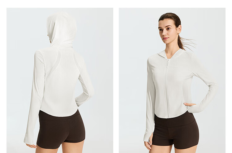 BOSIDENG 26 Years Summer Women's Original Yarn Sun Protection Jacket UPF100 Hooded Cooling Breathable Coat B261326488 30
