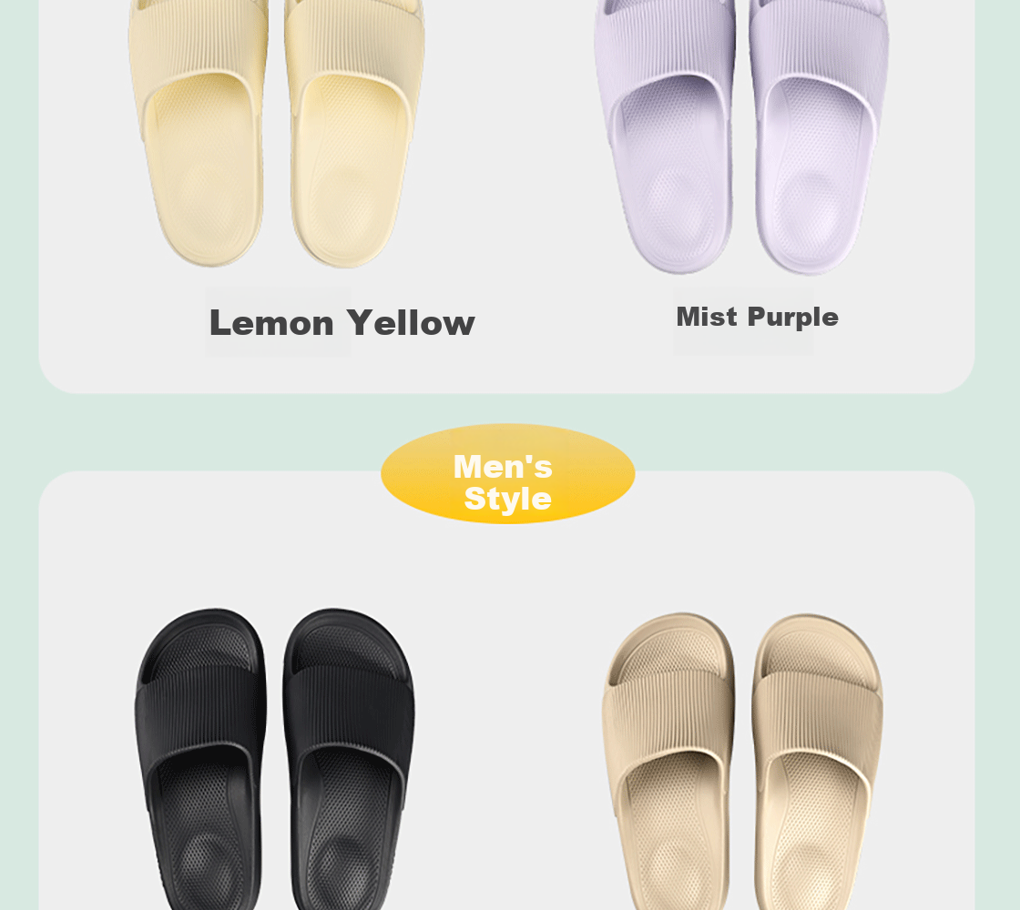 MINISO Lightweight Comfort Series Bathroom Slippers Couple Home Shoes Cloud Mist Purple Size 39-40 11