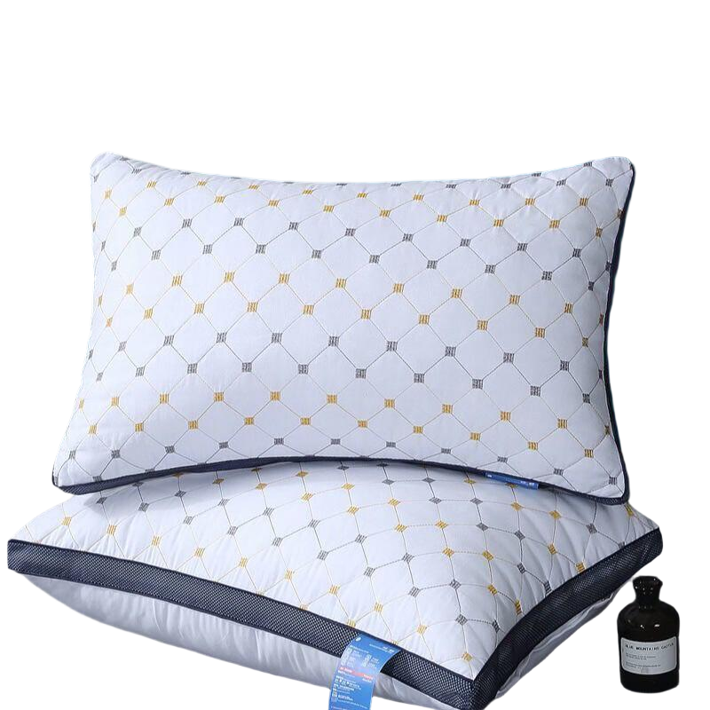 Chuangmaishi Neck Support Pillow Fiber Medium Pillow for Men Deep Sleep Cervical Pillow Adult Pillow Core
