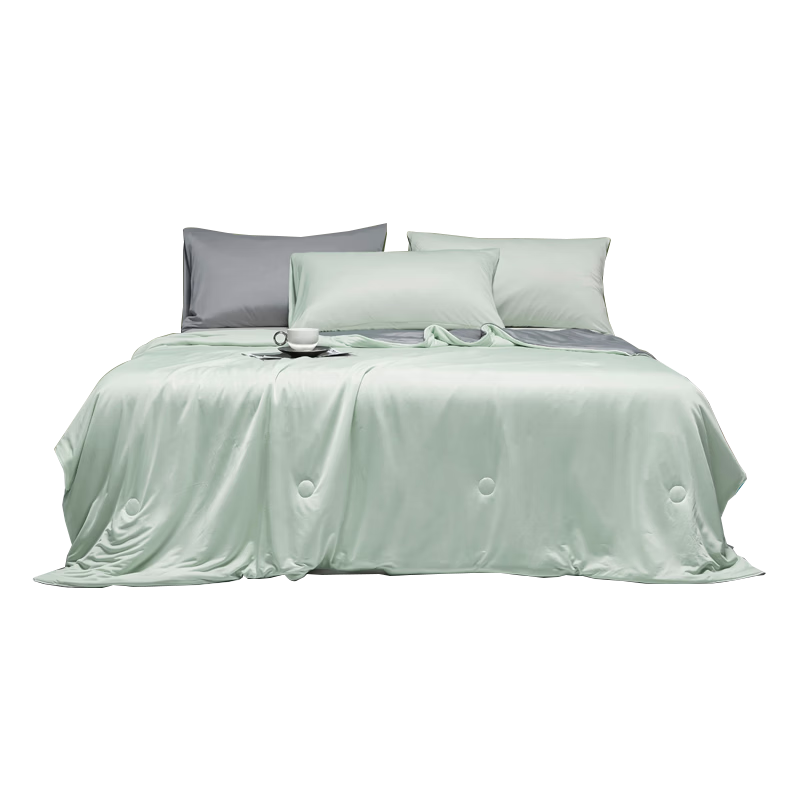 Miiow Class A Cooling Air-Conditioned Quilt Washable Summer Quilt Cooling Index 0.29 Water Green 1.5m*2.0m