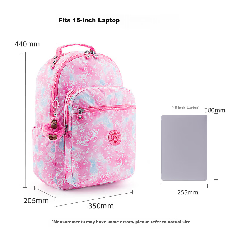 Kaipulin Seoul Commuter Backpack Student Birthday Gift SEOUL Dreamy Butterfly Pink Cloud Print Girls New Year Gift 1