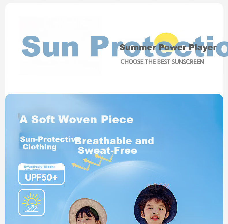 EBAER Kids Sun Protection Jacket Summer UV Protection Breathable Skin Jacket Nordic Blue 160 2