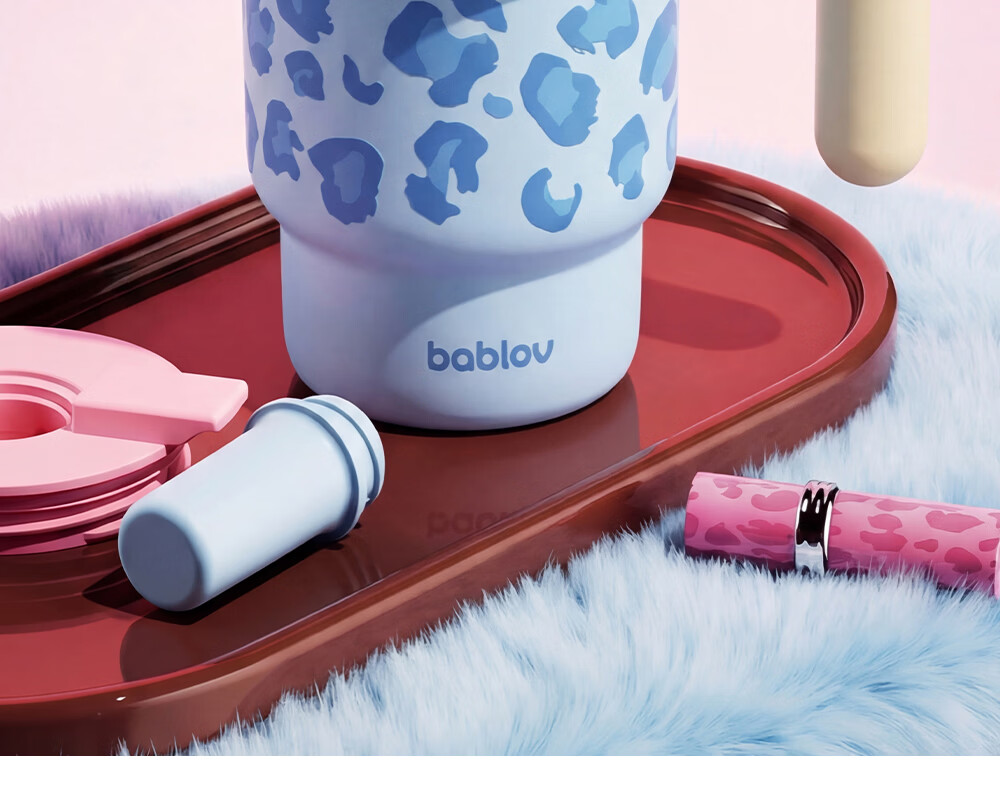 BABLOV Celebrity Edition Insulated Straw Water Bottle for Women Birthday Gift Desktop Handle Compact Portable Cup 1