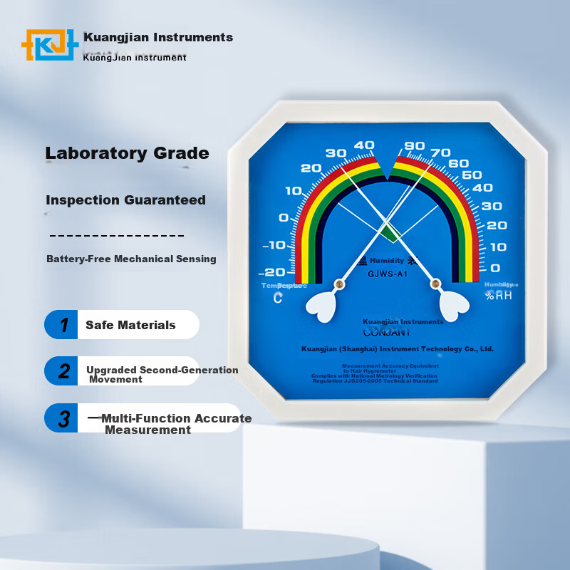 CONJANT GJWS-A1 High Precision Industrial Temperature and Humidity Meter Large Screen Indoor Thermometer for Workshop and Laboratory