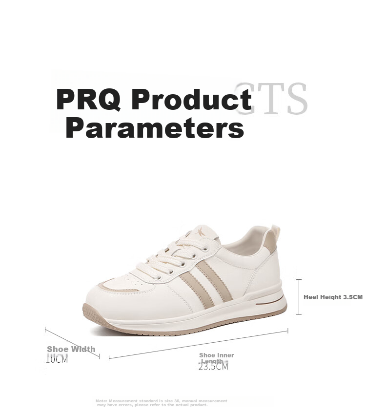 Red Dragonfly Women's Breathable Low-top Trendy Sports Shoes Outdoor Versatile Travel White Sneakers EXB350601 Beige Size 39 4