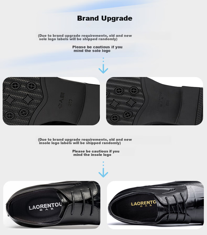 LAORENTOU Men's Crocodile Pattern Embossed Leather Dress Shoes First Layer Cowhide Business Formal Shoes 522010219 Black Size 38 8