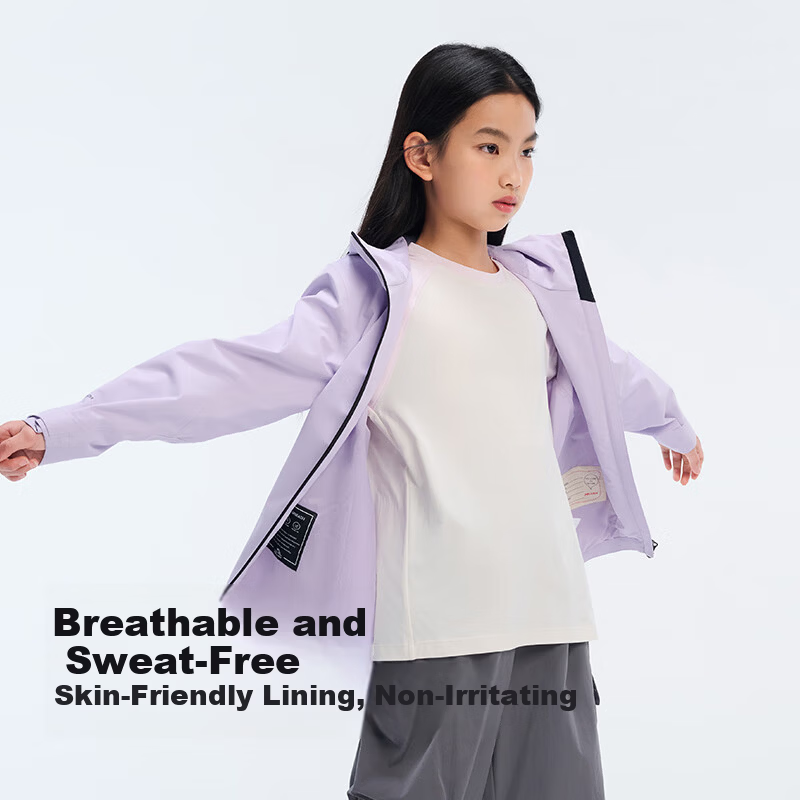 Pelliot Kids Outdoor Single-Layer Functional Waterproof Jacket Autumn Winter 135101022 Green Size 140