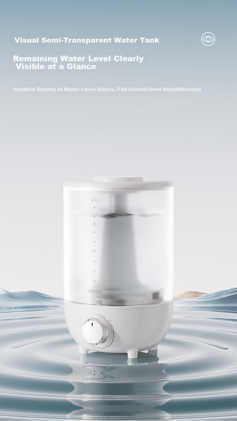 Hualing Midea Water Glow Humidifier 3.5L Home Bedroom Large Mist Quiet Small Desktop Humidifier for Pregnant Women, Babies, and Kids Gift for Girls Moisturizing 9