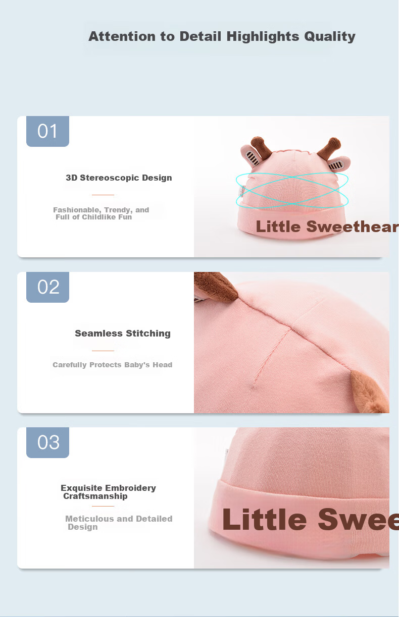 Benaxi Baby Hat Autumn Winter Spring Thin Cute Infant Toddler Newborn Cap Winter 8