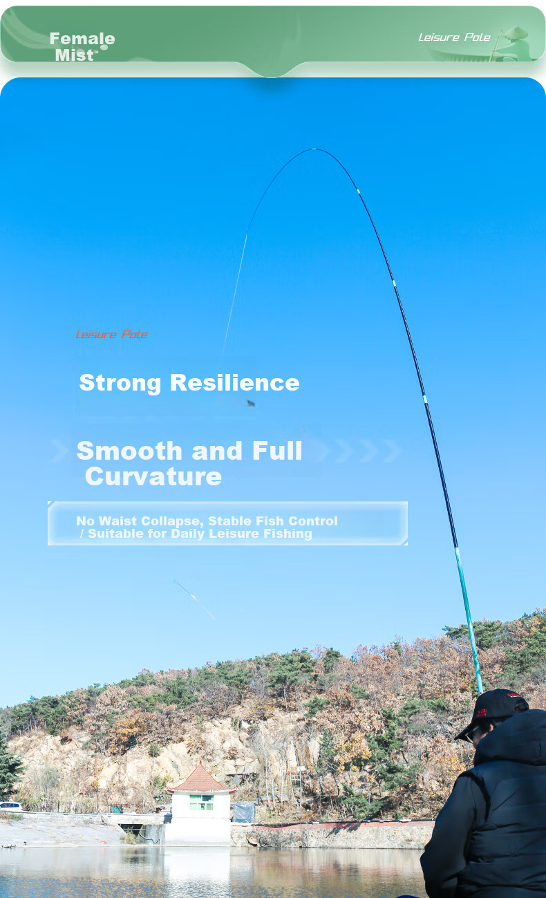GW Fishing Rod Evening Mist Ultra-Light Ultra-Hard Carbon Fishing Rod 3.9m 6