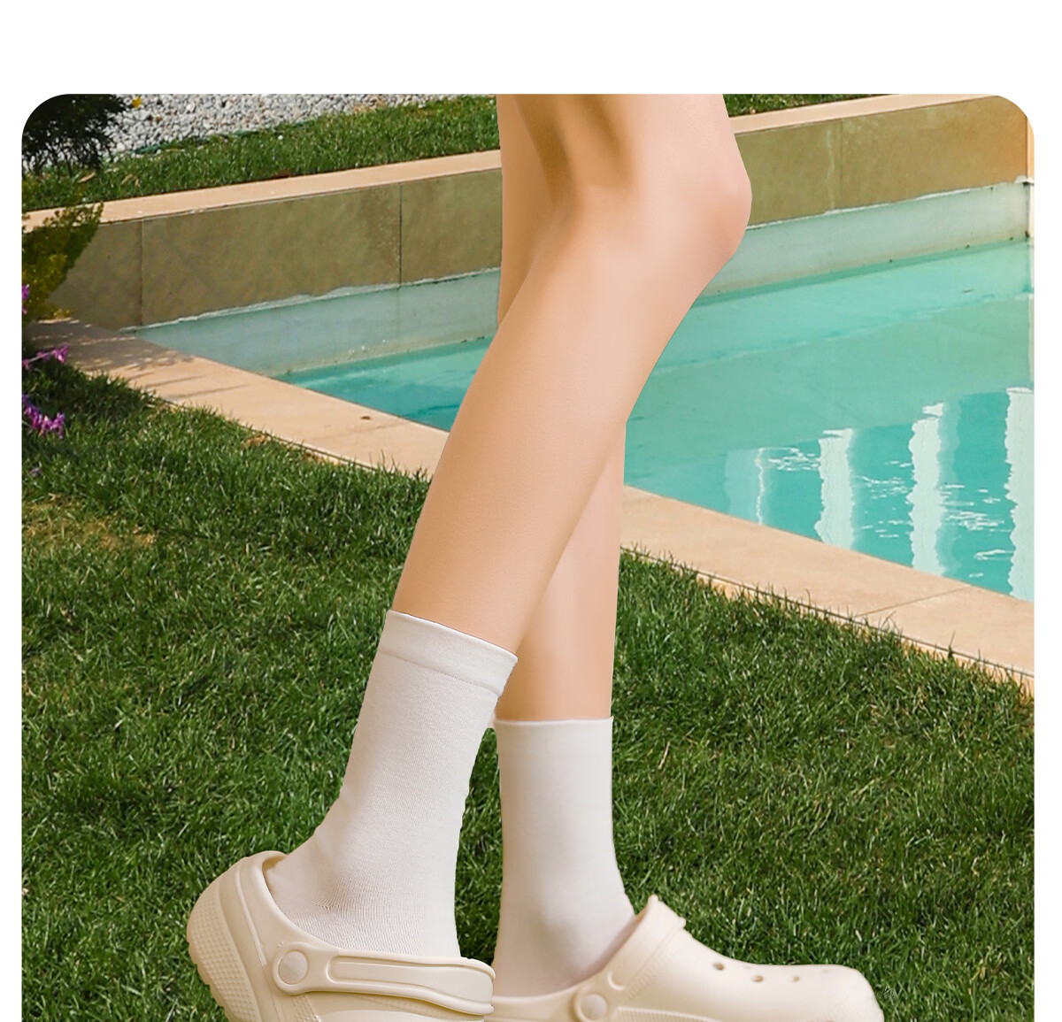 MINISO Women's Summer Hole Shoes Outdoor Beach Sandals Non-Slip Thick Sole Soft Foot Wrap Toe Cover Slippers Bone White Size 40-41 7
