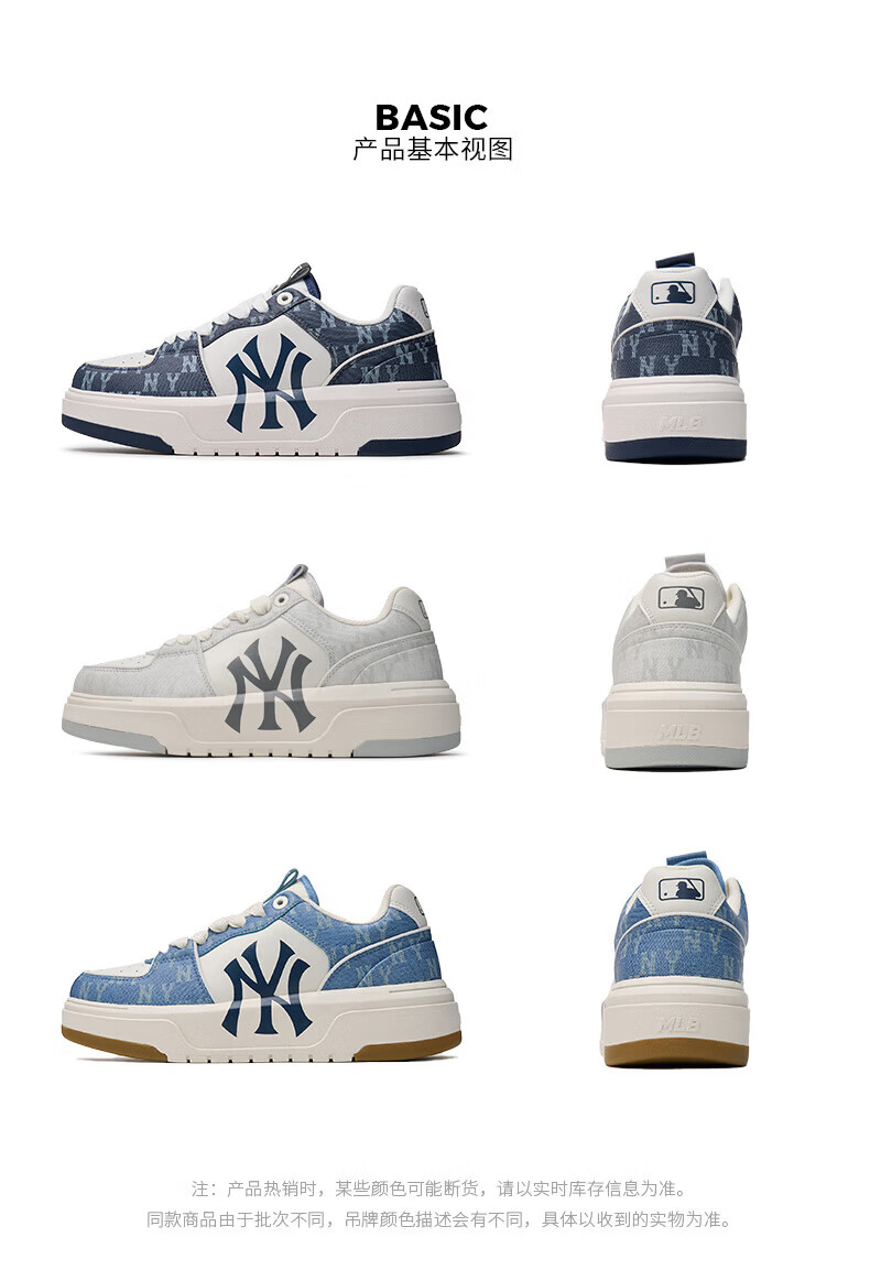 MLB Unisex Vintage Denim Style Senior Shoes New Year Valentine's Day Gift 3ASXCLD4N-50NYS-245 15