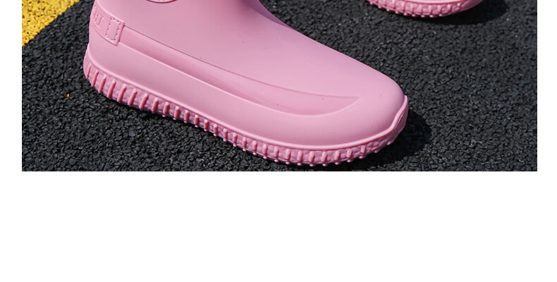 FOOTOPPO Women's Rain Shoes Waterproof Short Rubber Boots Fashion Low-Cut Outdoor Non-Slip Rain Boots 13