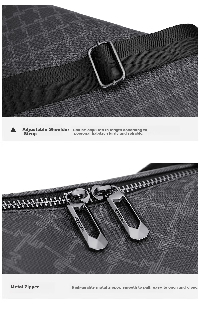 MEXICAN Men's Large Capacity Travel Bag Handheld Short Trip Business Luggage Casual Sports Gym Lightweight Crossbody Bag 14