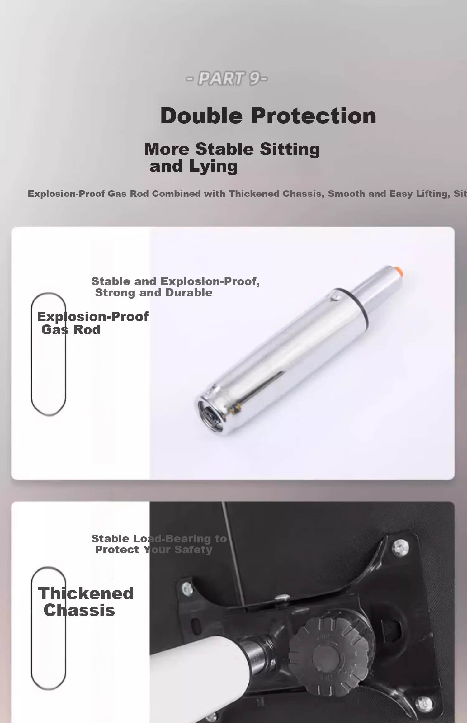 Chibilun Ergonomic Computer Chair Comfortable Long Sitting Home Office Gaming Chair Bedroom Desk Stool with Backrest 13