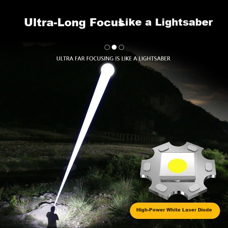 Hanyiwei Industrial Mobile Lighting High-Power Flashlight HYW-SD1 1800mAh Long Battery Life Zoomable Long-Range Outdoor Survival Ultra-Bright Rechargeable Portable Emergency Light 10