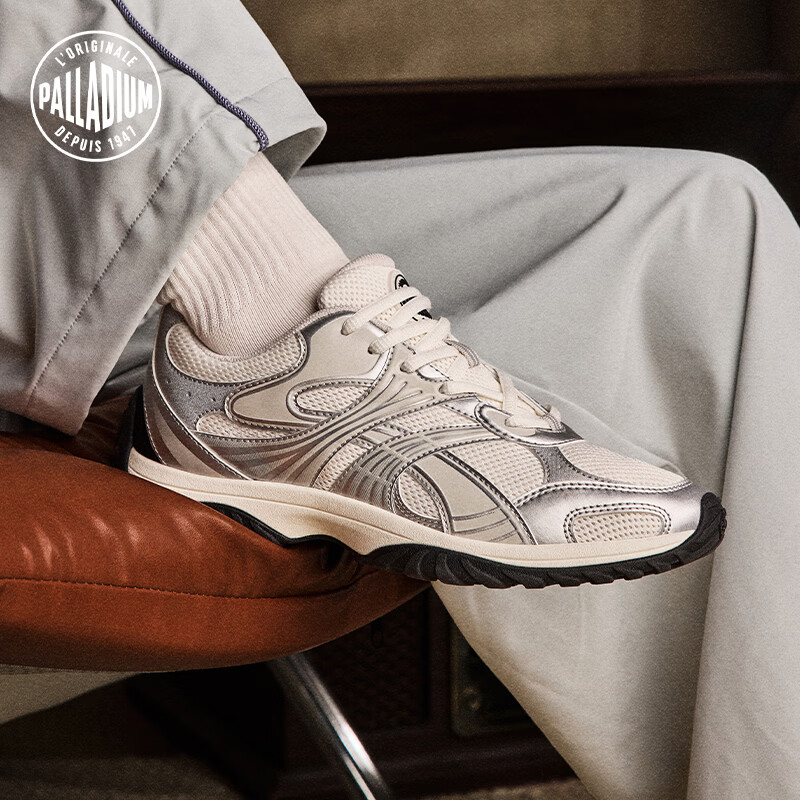 PALLADIUM Spring New Versatile Sports Casual Women's Mesh Breathable Running Shoes Off-White Single Layer Size 35.5