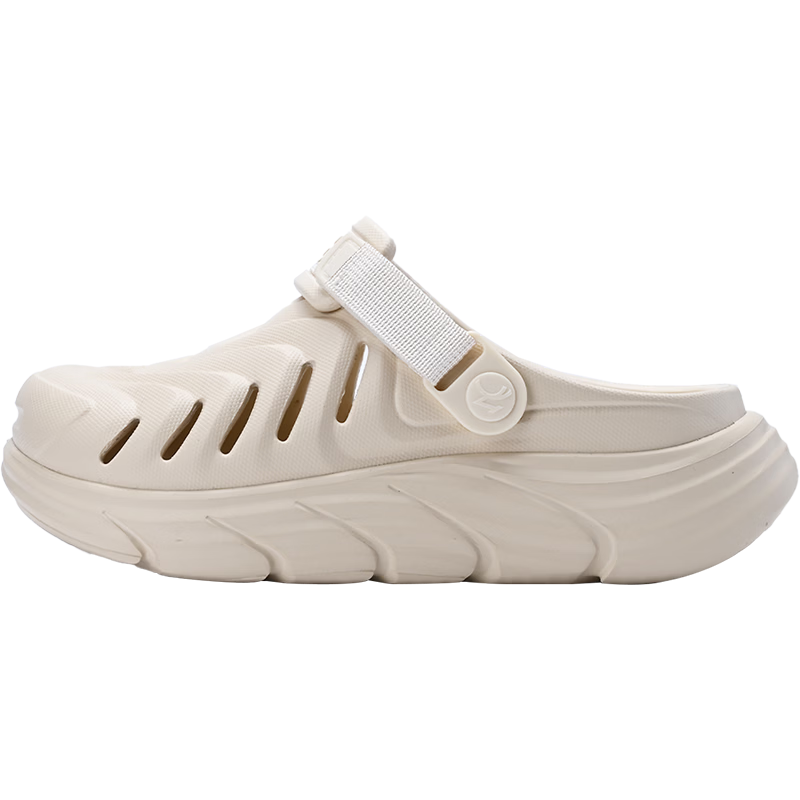ENBO Breathable Comfortable Couple's Sandals Hole Shoes Closed-Toe Slippers Casual Beach Shoes Mianyun Beige Size 40