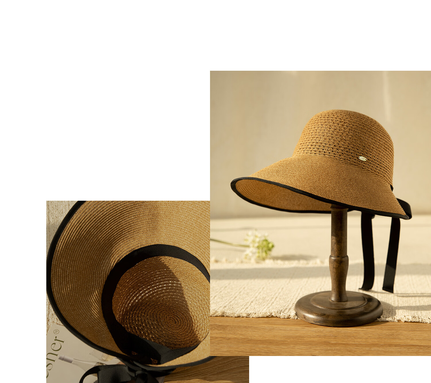 Siggi Women's Summer Sun Hat Straw Hat Wide Brim Foldable UV Protection Face Slimming Versatile Travel Sun Hat 35