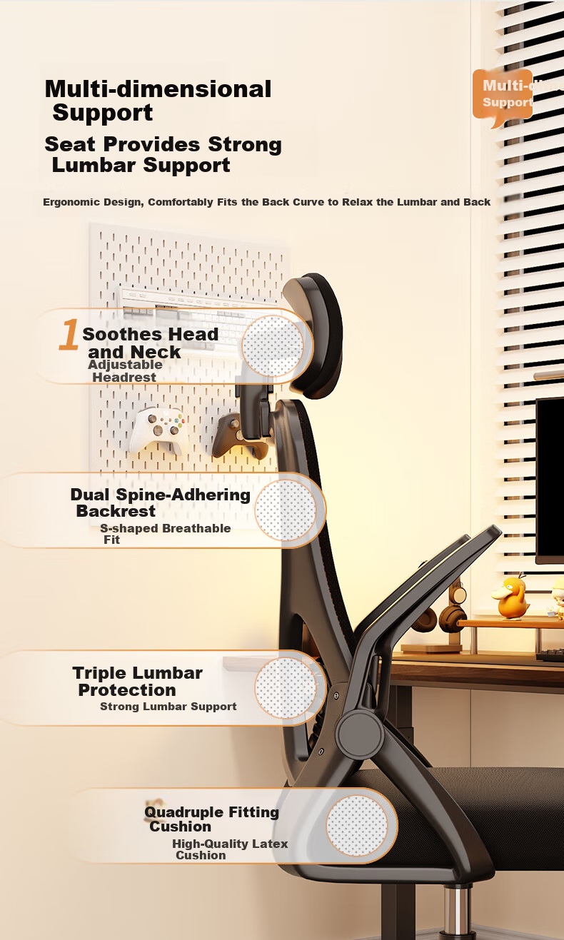 Chibailun Computer Chair Home Office Chair Gaming Chair Student Dormitory Study Chair Adjustable Reclining Ergonomic Chair 1